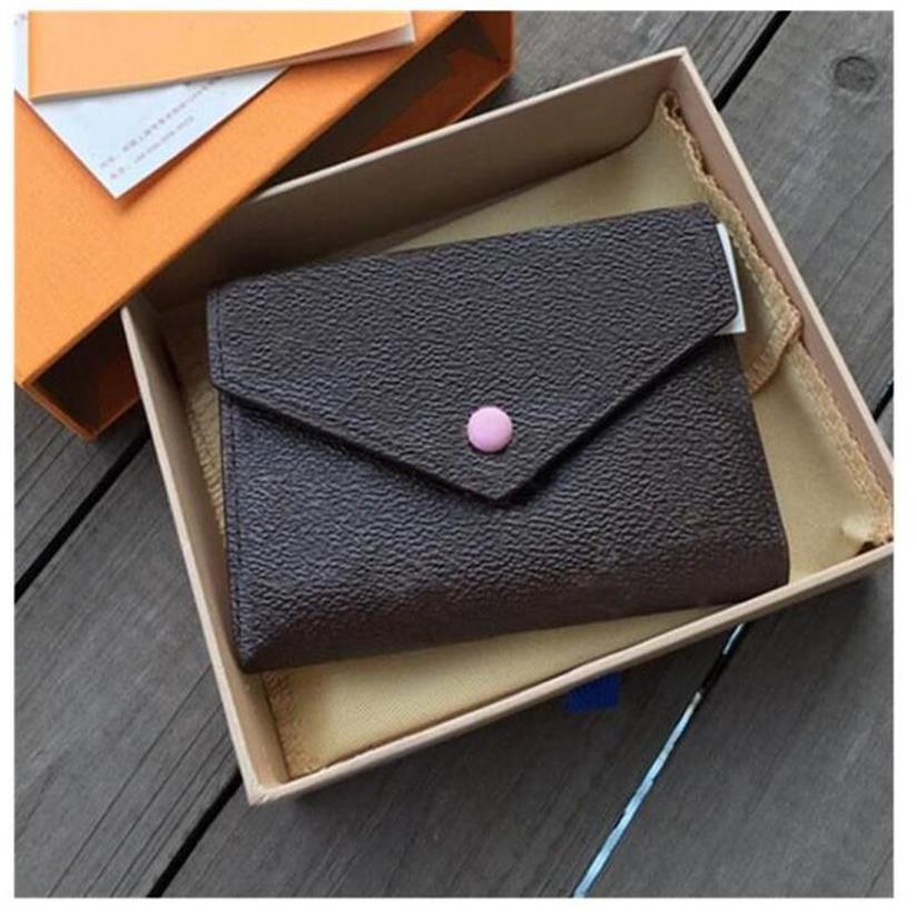 

Top quality leather wallet Luxury top quality brand new women short coin card holder purse small bag334D, Black
