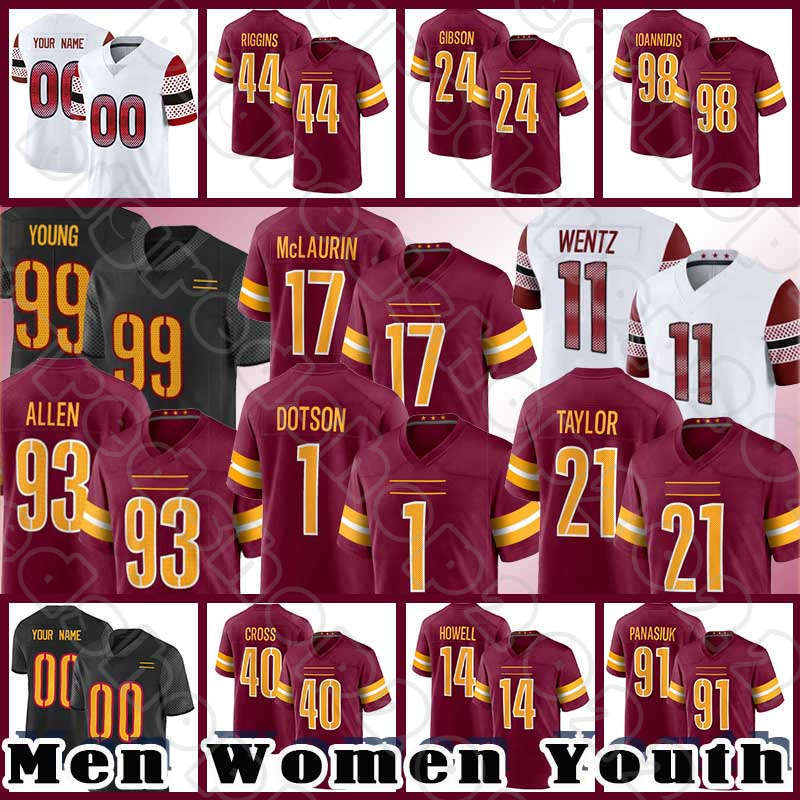 

Terry McLaurin 99 Chase Young Jersey Jahan Dotson Carson Wentz Football Jerseys Jonathan Allen Antonio Gibson Sam Howell Commanders Kamren Curl Washingtons Rogers, Custom women(h p)