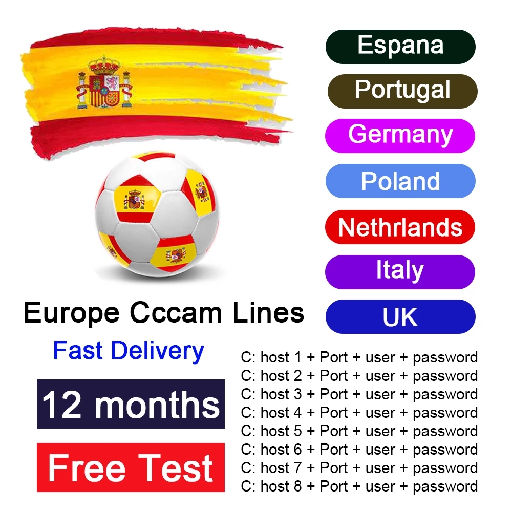 

Set top box Cccam Europa Ccam oscam Transfer cable 4 k hd transmission line stable Europe/Spain/Portugal Poland satellite receiving antenna287239K