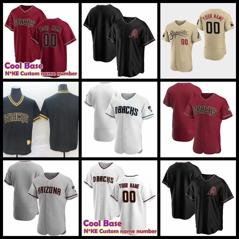 

Jersey Custom Baseball Jerseys Arizona''Diamondbacks Jersey 51 Randy Johnson 5 Eduardo Escobar 6 David Peralta men women youth 0704, Nik logo