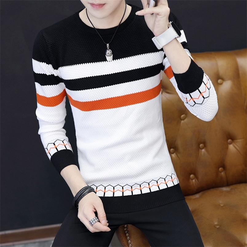 Men's Sweaters Mens Classic Simplicity Pullover O Neck Sweater Men Long Sleeves Grey Black Teenagers 220830