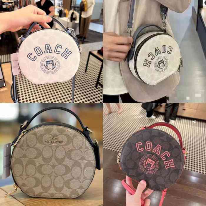 

Coch Womens bags women canteen classic round cake single shoulder cross bag, Cb870 glacier blue direct mail