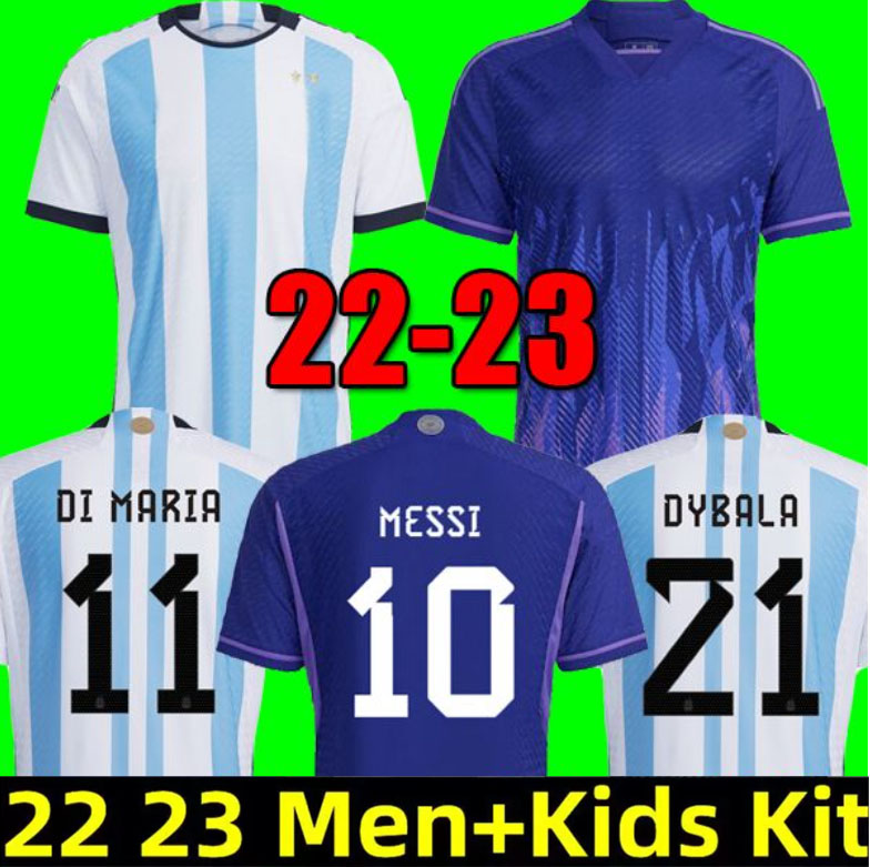 

2022 Argentina Away soccer jersey DYBALA AGUERO Maradona home WORLD  23 CUP fans player Home 2023 TAGLIAFICO Camisetas de futbol men kids kit sets football shirt, 22 23 kids