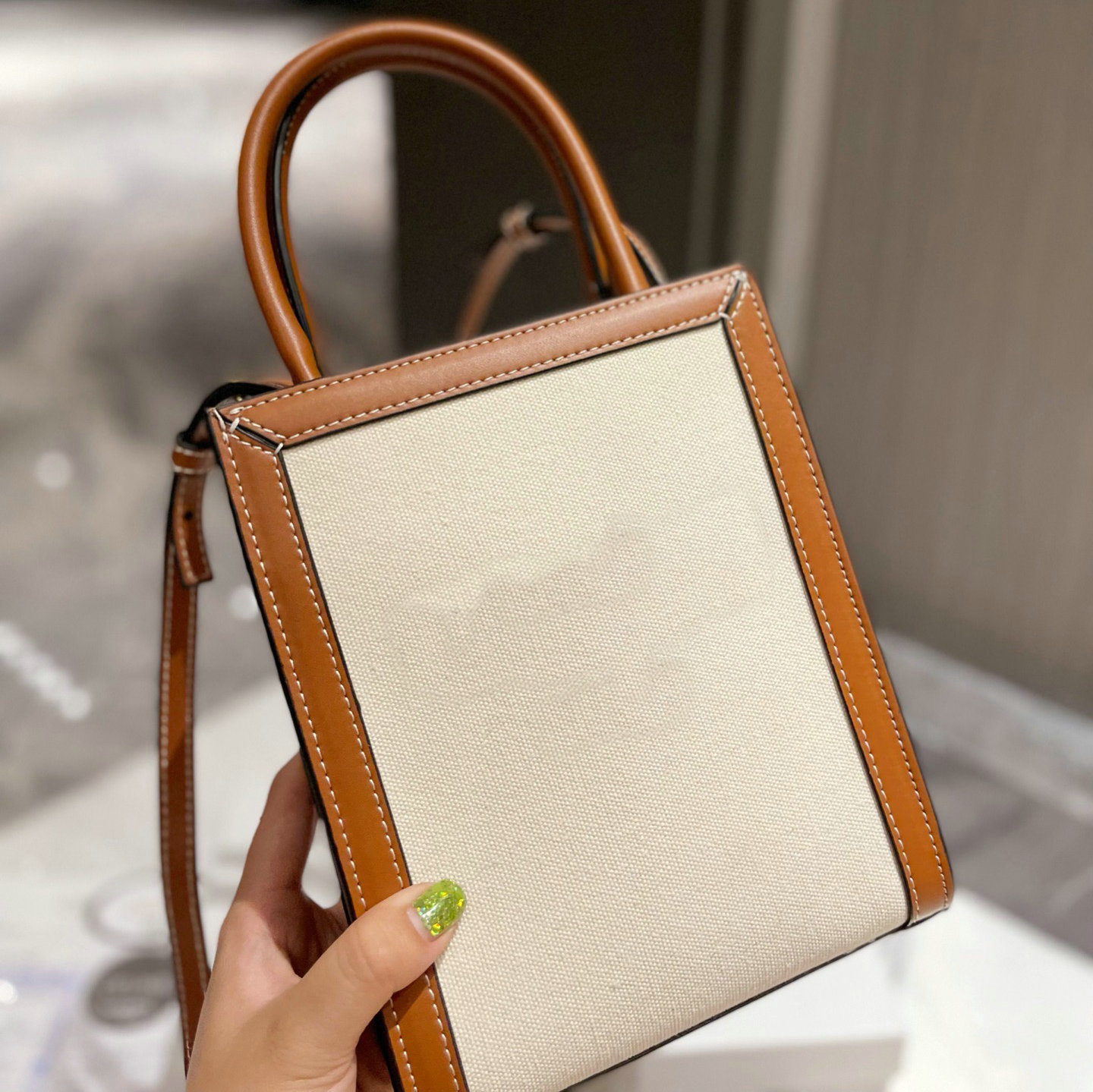 

Casual Women'S Tote Shoulder Bag Retro Art Canvas Crossbody Bags For Women Cotton Zipper Handbags Luxury Designer Mini, Khaki