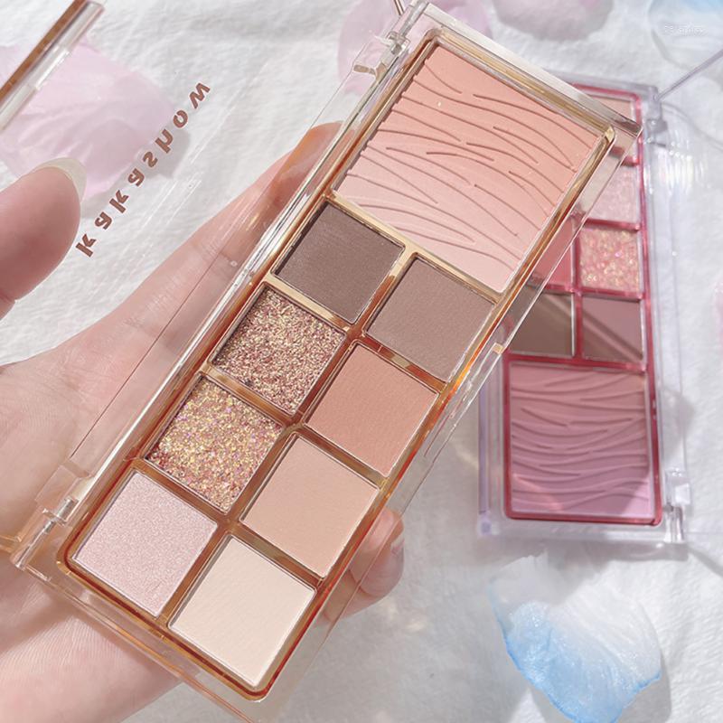 

Eye Shadow 9 Color Matte Eyeshadow Pallete Glitter Long Lasting Waterproof Pigments Highlight Blush Trimming Face Makeup, 01