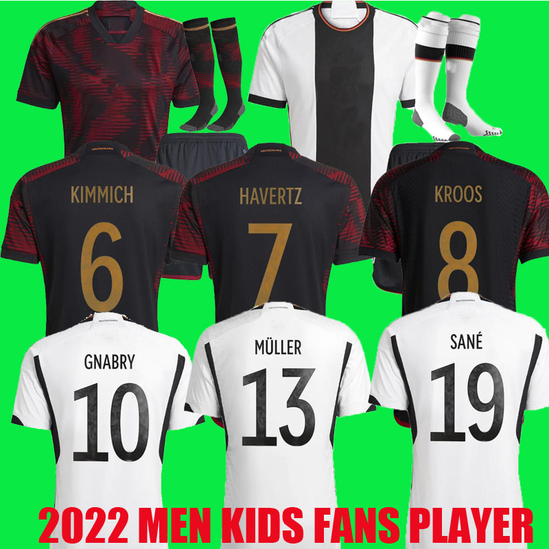 

2022 SANE Soccer Jerseys Germanies HUMMELS KROOS WERNER MULLER Football shirt t GOTZE Gnabry REUS MUSIALA 22 23 men kids kit long sleeve women uniform Player versoin, Adult home sponsor ucl