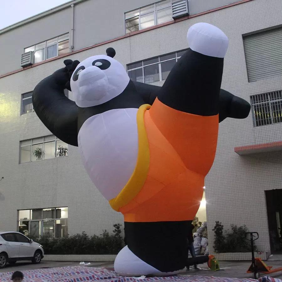 

Inflatable Bouncers Giant 13.2/20ft outdoor Inflatable Kung Fu Panda Balloon Cartoon For Advertising Support customization