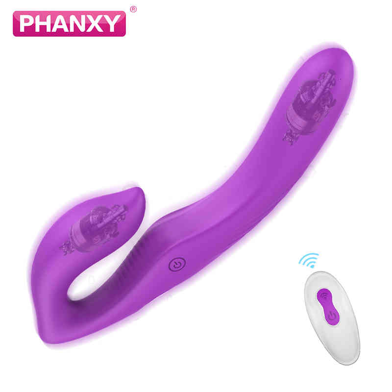 Masseur pénis coq phanxy vibratrice double-têtes femmes masturbatrices de spot de gode lesbiennes sans bretelles