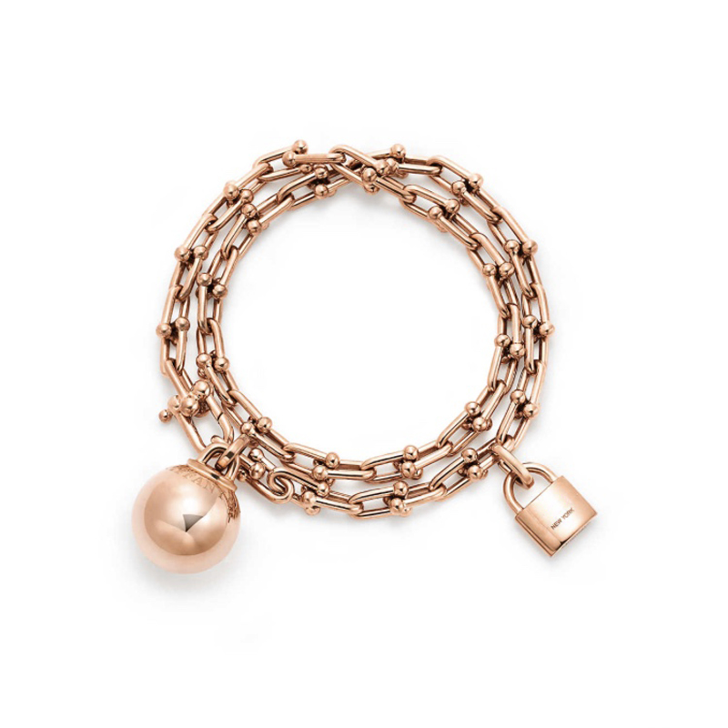 

Women Link Chain Bracelet Street Fashion Bracelets Chains Designer Jewelry Ball Joint Accessories Womens Silver Gold For Party D228303F