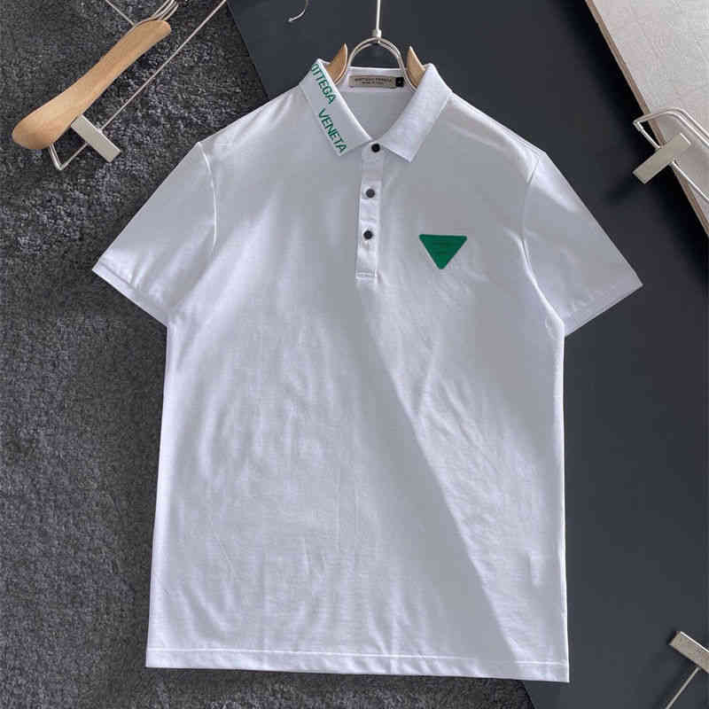 

Designer t Shirt Bv's Classic Brand Bottega Ven Brand High-end European Goods 2022 Bv New Letter Loose Men's Short Sleeve T-shirt Polo High, White