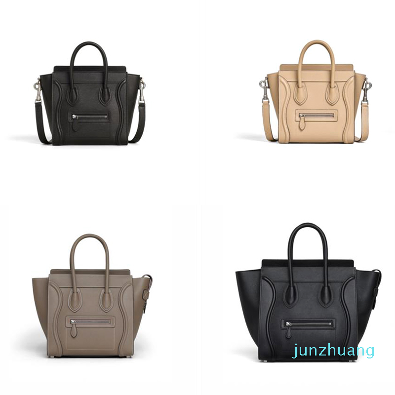 

Classic Nano Luggage Handbag Drummed Calfskin Bag Cosmetic Bags Textile Genuine Leather Cases With Long Shoulder Strap Top Quality Handbags 2022, Color 1