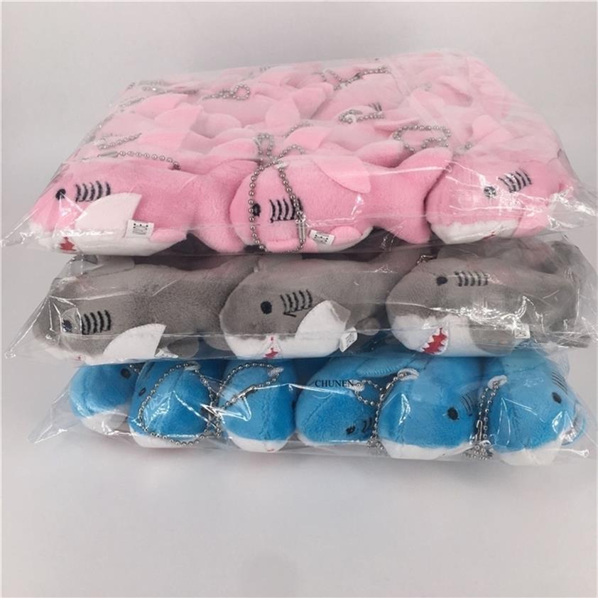 

20PCS LOT shark Plush Stuffed Animal Doll Toys Keychain small gift 220506231E, Gray