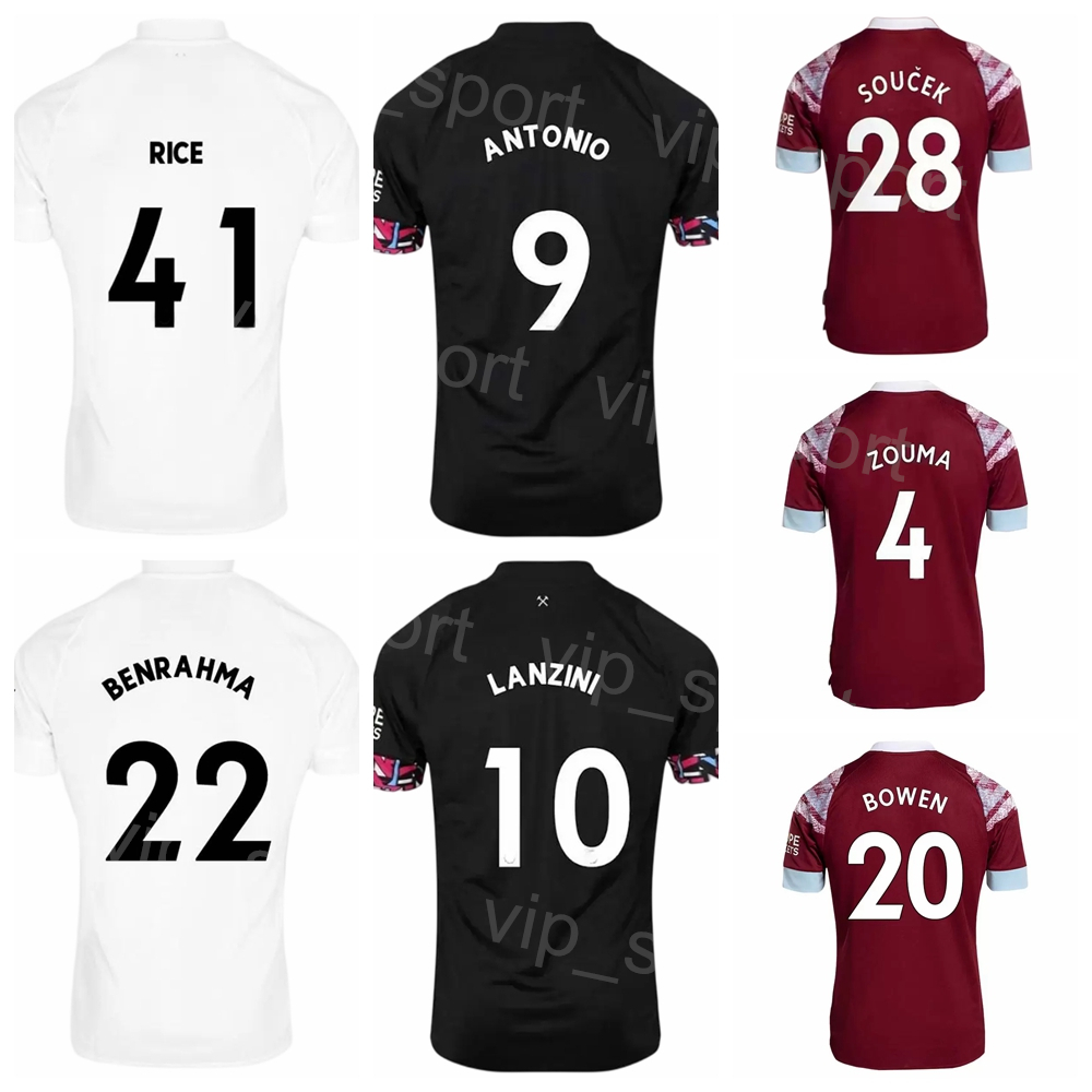 

2022-23 Club Soccer FC 22 Said Benrahma Jerseys 8 Pablo Fornals 7 Gianluca Scamacca 1 Lukasz Fabianski 20 Jarrod Bowen 28 Tomas Soucek Football Shirt Kits XiHanMuLian, With patch