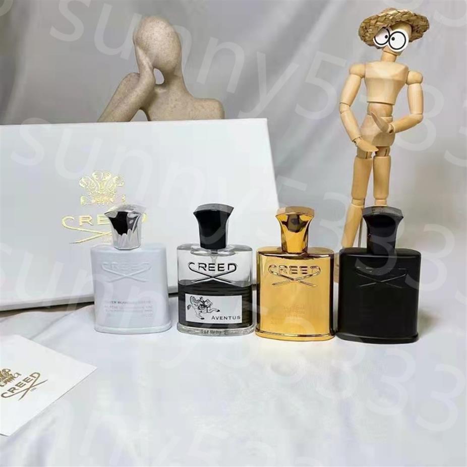 S Perfume de croyance 4pcs 30 ml Set Déodorant Encens Scent Cologne parfumée pour hommes Silver Mountain Water Aventus Green Irish T3036