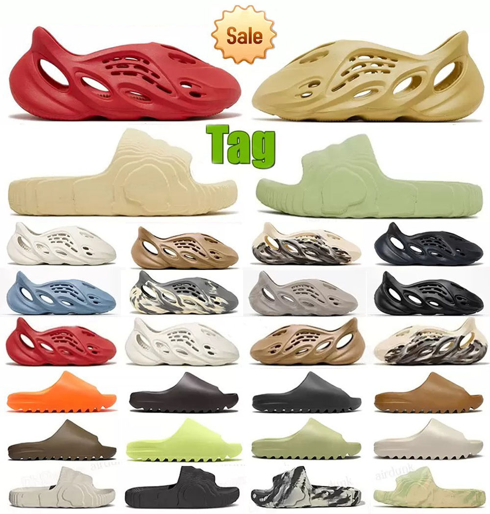 

Shoes yEEZIES''Sandals Mens Slide Runner Mineral Sandals Women Sliders Slippers Foam RNNR Ochre Cream Red Bone White Black RNR Desert Ararat Sand Slides Sneaker E36-46, #24 for the shoes box