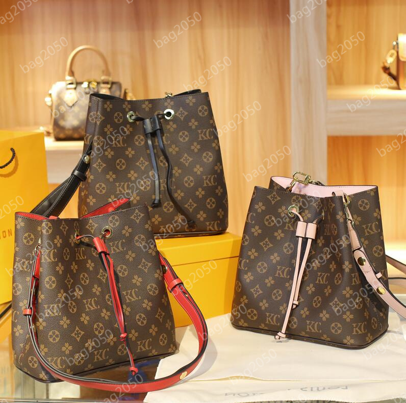 

Luxurys Designers NEONOE Bucket Shoulder Bags flower Handbags Leather Purses Women Tote Brand Letter Crossbody Bag, Bubble bag