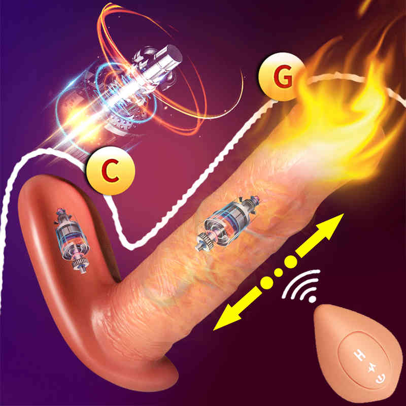 Cock 2022new Automatic Telescopic Heating Dildo G-spot Massage Huge Realistic Pen-image-796670199