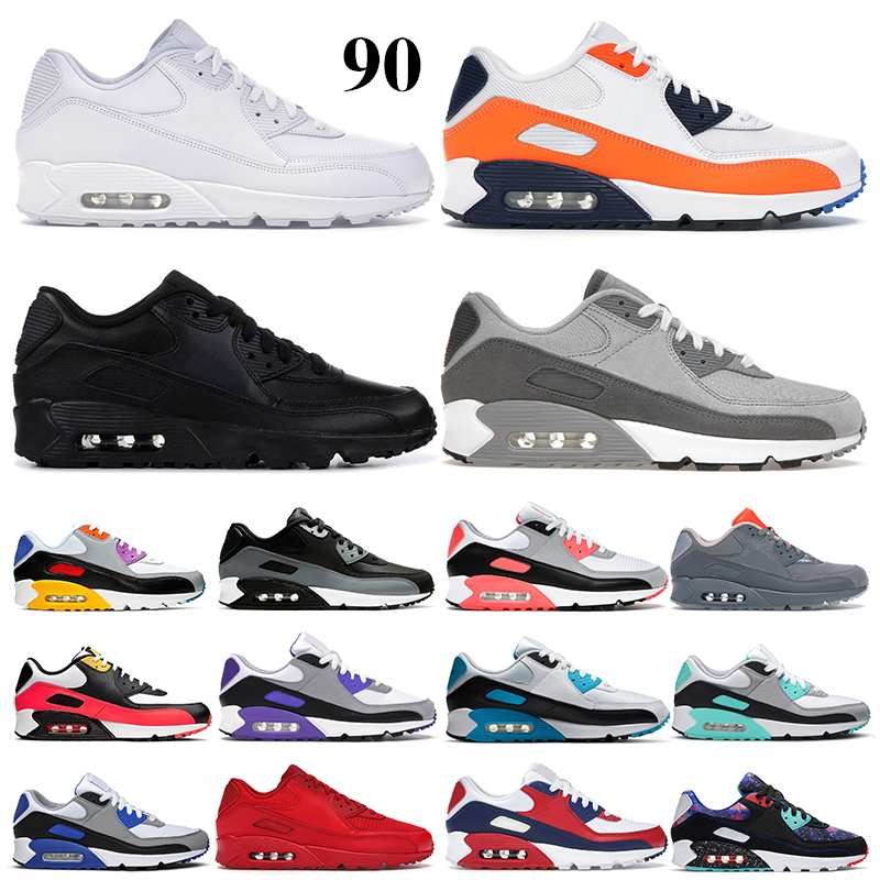 

90 og Men Wmen Running Shoes Light Smoke Grey Triple White black Cool UNC Swingman Total Orange infrared Mens Trainers Sport Sneakers 36-45, Dust grey