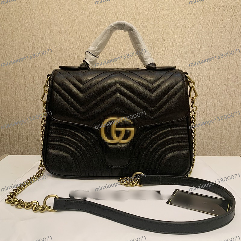

Luxury Designer New Style Marmont Shoulder Bags Women Gold Chain Cross Body Bag PU Leather Handbags LVs louiseitys viutonitys YSLitys GGs GGity, G#logo