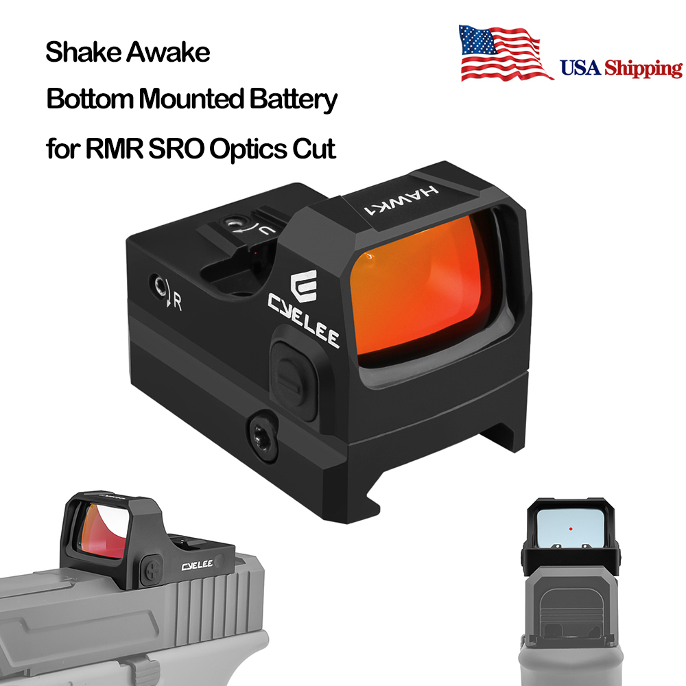 

Shake Awake Red Dot Sights Holographic Scope RMR SRO Optics Cut 3 MOA for Pistol Glock MOS Holo sun 407C Mount Plate Base Replace Rear Sight, Black