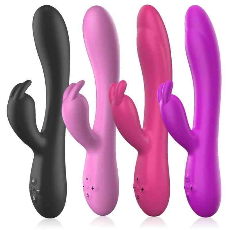 Massager Penis Cock Rabbit Two Motors Her g Spot Vagina Clitoris Stimulator Masturbator Di