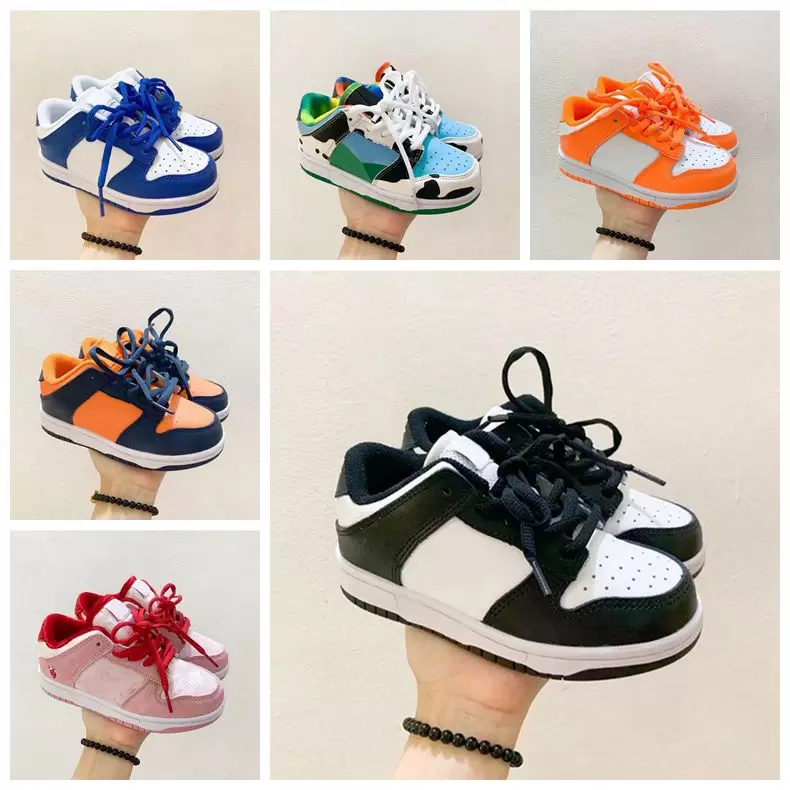 

Kids shoes Sneakers Baby Outdoor Skateboard Children Leather Orange black Dairy Cow St White Coast Syracuse Toddler Sports Trainer, #1