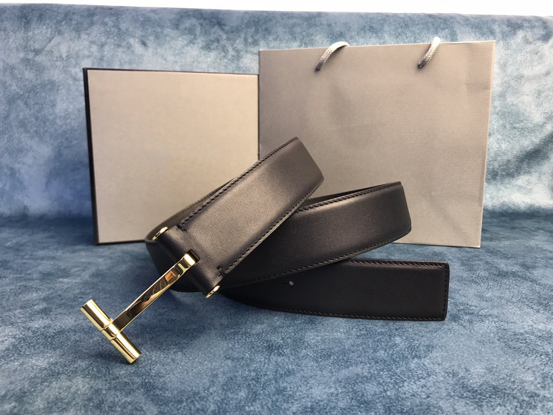 

Designer belt mens belts 38MM top quality Luxury brand official replica Made of genuine calfskin with advanced buckle waistband for man TF020A, With box