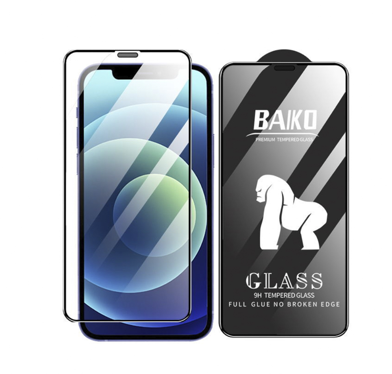 

Tempered Glass Screen Protector for iPhone 14 Plus 13 12 11 Pro Max Full Coverage Easy Install 7 8 Plus XR Without Retail Package Black Edge
