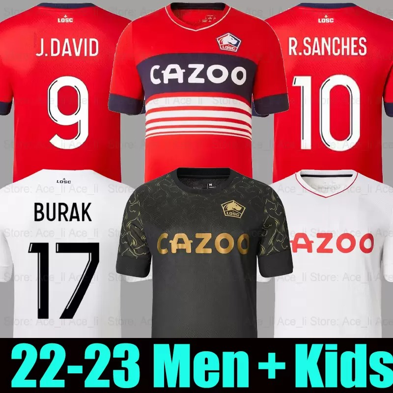 

Soccer Wear 22 23 LOSC Lille OGC Nice FC DELORT soccer jerseys J.BURAK 2022 2023 DAVID DOLBERG KAMARA ATAL maillot de foot home away third men kids baby kit l.3., Kids 22-23 lile home