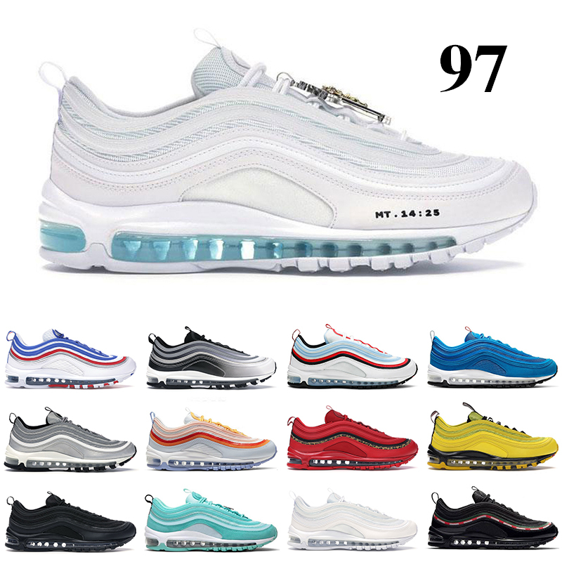 

97 97s men women running shoes MSCHF Lil Nas Satan Triple white Triple black Sean Wotherspoon Bleached Coral Worldwide Mens Trainers outdoor sports sneakers, Red leopard