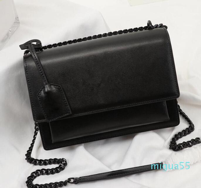 

High quality flap bag luxury designer handbags SUNSET leather women shoulder bags fashion medium YSLity vYL, Red