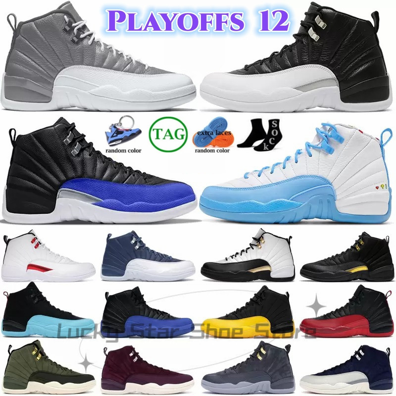 

Jumpman 12 Men Basketball Shoes 12s Playoffs Royalty Taxi Stealth Hyper Royal Reverse Flu Game Twist Utility Dark Concord Mens Trainers Outdoor Sports Sneakers, 23