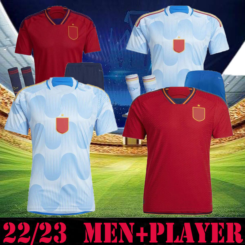 

4XL 22 23 Spain soccer jerseys 2022 2023 PEDRI Espana LLORENTE ANSU FATI FERRAN KOKE GAVI AZPILICUETA RAMOS football shirts men kids, 22/23 away