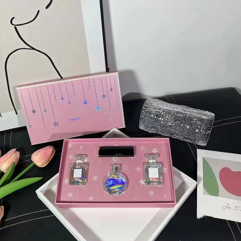 Lipstick Perfume set 4pcs Gift Box Lip Rouge Lipsticks Floral Flower no 5 miss Perfumes tendre miss fragrance 7.5ml 4 in 1 women Makep Kit Fast D