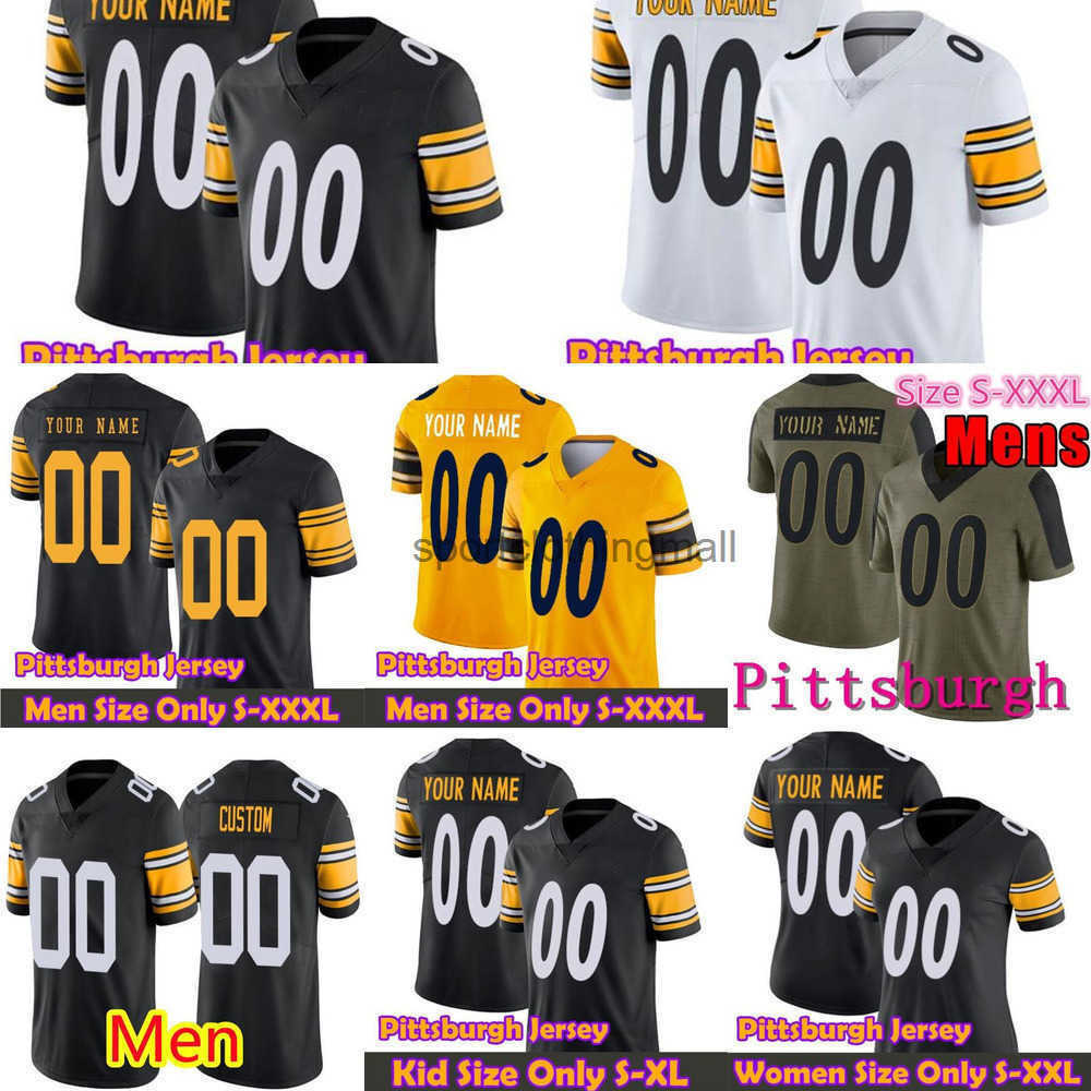 Personalized steeler Football Jersey Watt steeelers Claypool Kenny Chase Pickett TJ Najee Harris Pickens Trubisky Freiermuth Fitzpatrick Polamalu-image-796777792
