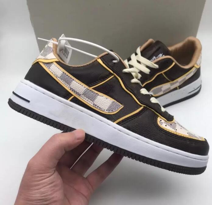 

Luxury Designer Men Women Dress Shoes Sneakers Fashion Comfortable Printing Low Cut Lace-Up Leather Skateboarding Shoes 36-44, #1