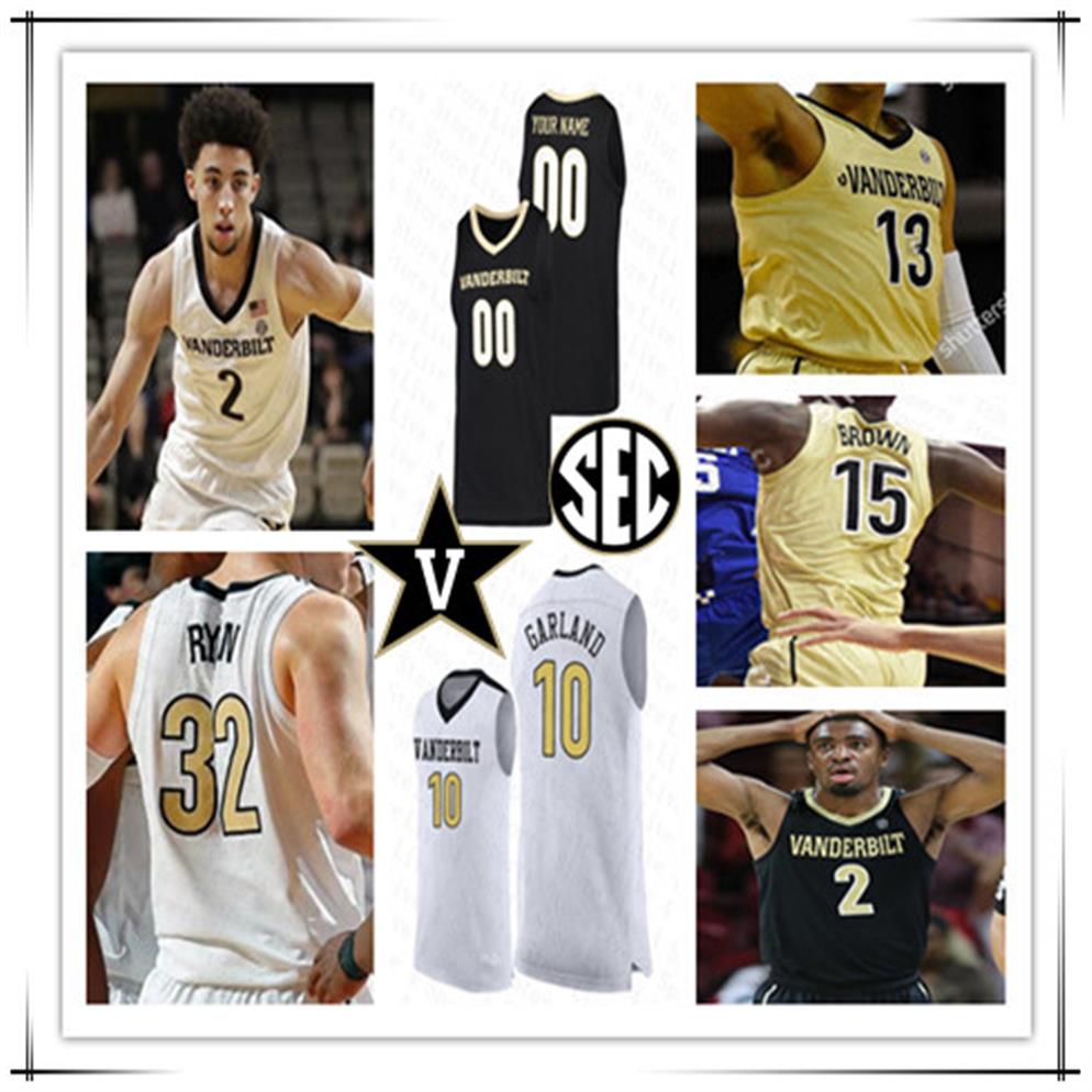 

2021 Basketball Vanderbilt Commodores Jersey Custom Darius Garland Aaron Nesmith Saben Lee Scotty Pippen Jr Clevon Brown Dylan Disu Ob260Q, White-men