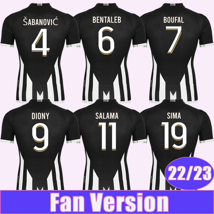 

22 23 Angers SCO Mens Soccer Jerseys CAPELLE SABANOVIC BENTALEB BOUFAL OUNAHI DIONY SALAMA SIMA HUNOU CHETTI Home Football Shirts, Qm11237 22 23 home no patch