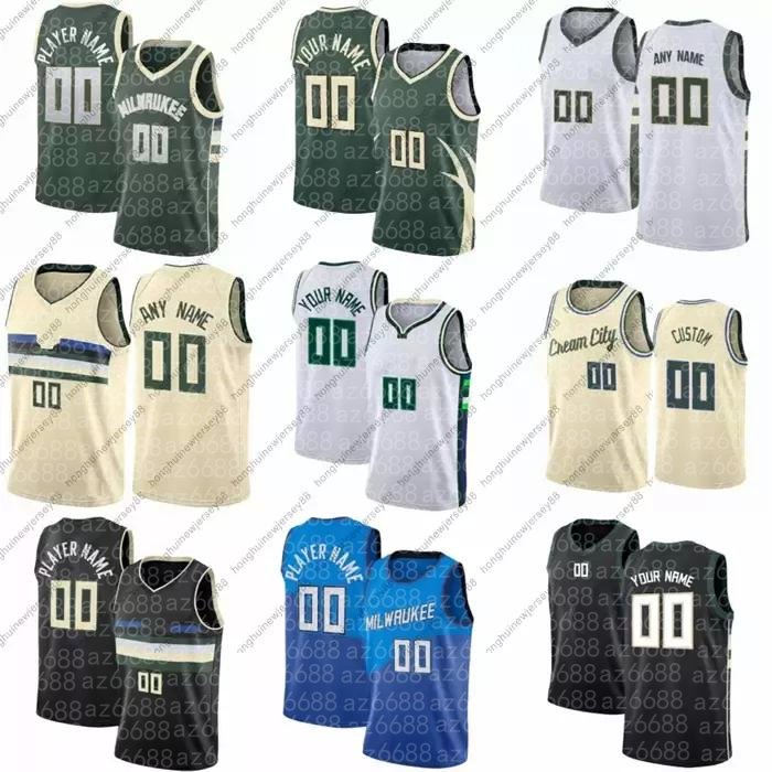 

Basketball Jerseys Giannis Antetokounmpo 75th Milwaukee''Bucks''Men Jrue Holiday Bobby Portis Brook Lopez Khris Middleton Diamond Custom, Jersey