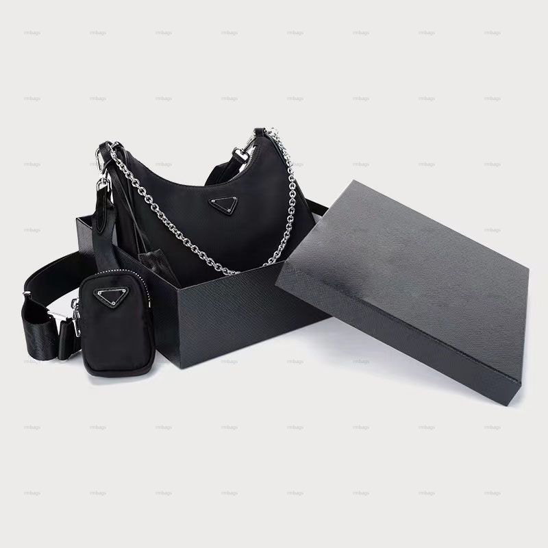 

Sale 3 piece high quality bags man womens Luxurys Designers bag handbags hobo purses lady handbag crossbody shoulder channel totes fashion Wallet, 2-black