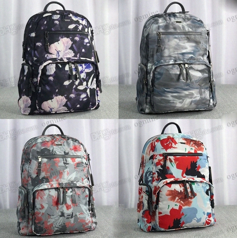 

School Bags Designers Young boys girls bags Large capacity mens and womens school Backpack fashion Nylon Canvas Material Halo dyeing Flower decoration Tumi ba w7dd#