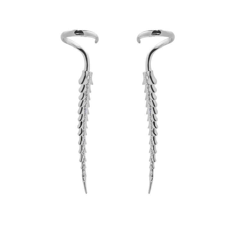 

New Remodeling Series Screw Back Bone Ear Clip Niche Design High-End Ear Hanging Cold Style Ins Fashion Exaggerated Jewelry Accessories