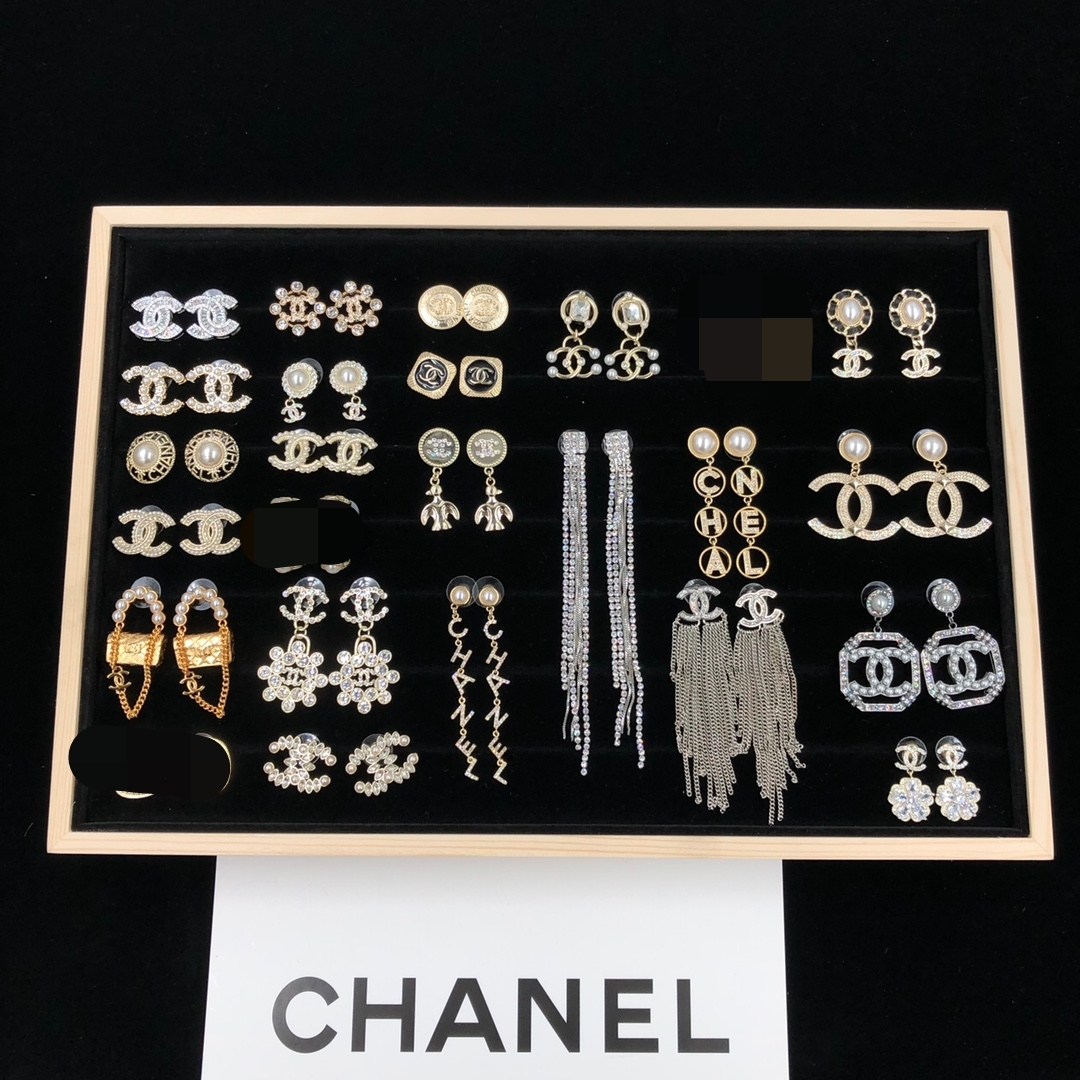 Luxury designer stud earrings chanel dior fendi lv versace gucci brass material 925 sterring jewelry bracelets necklace-image-796717564