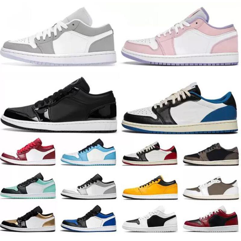 

Top Fashion Jumpman 1 Low Basketball Shoes 1s Wolf Grey Carbon Fiber Arctic Punch Black Toe Fragment Reverse Mocha UNC Grey Camo Mens Trainers Women Sneakers 36-44 wp08, #1