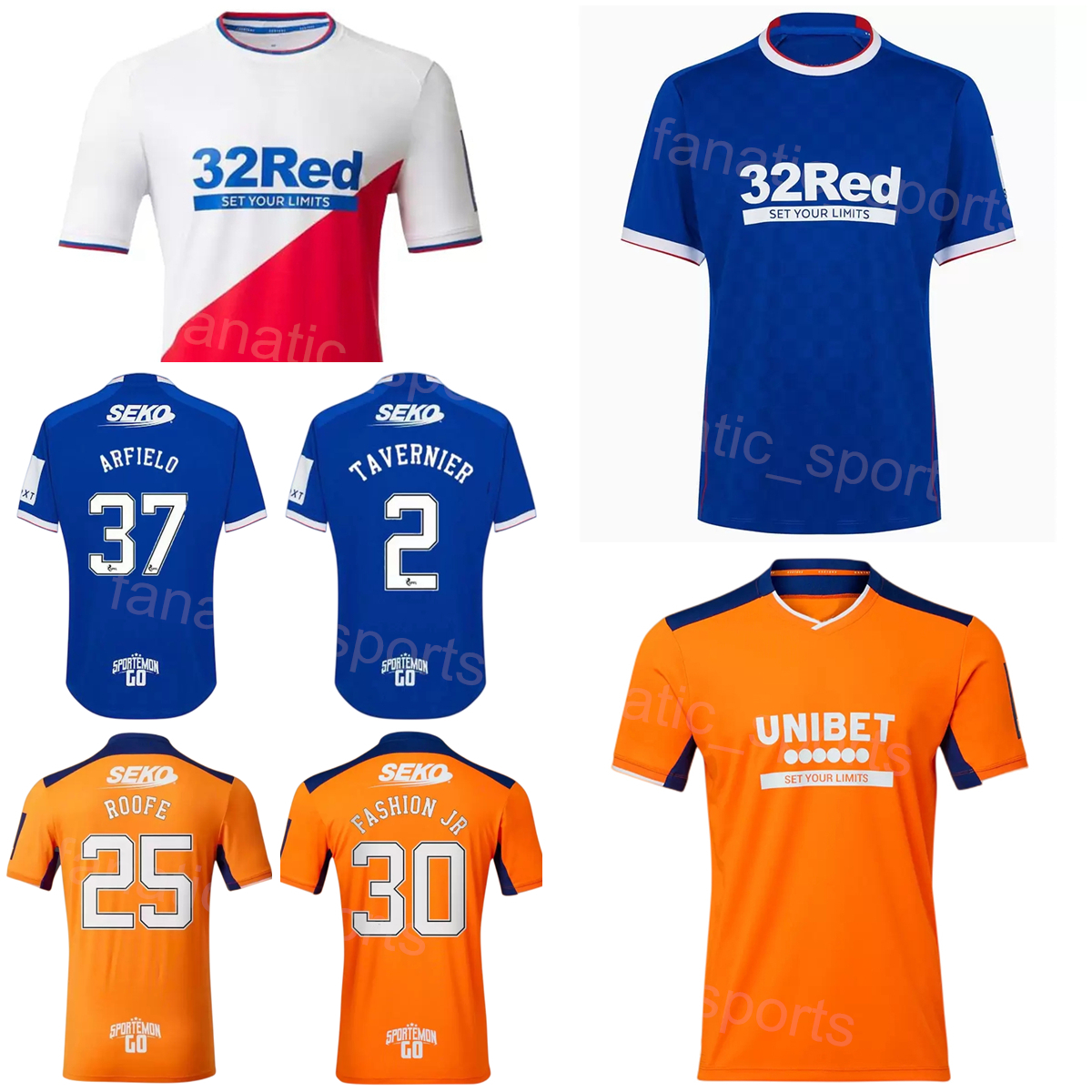 Club Glasgow Rangers ARFIELD Soccer Jersey EDMUNDSON KAMARA JONES ARIBO STEWART MIDDLETON DORRANS KENT DEFOE HAGI GOLDSON DAVIS KENNEDY Football-image-796480150