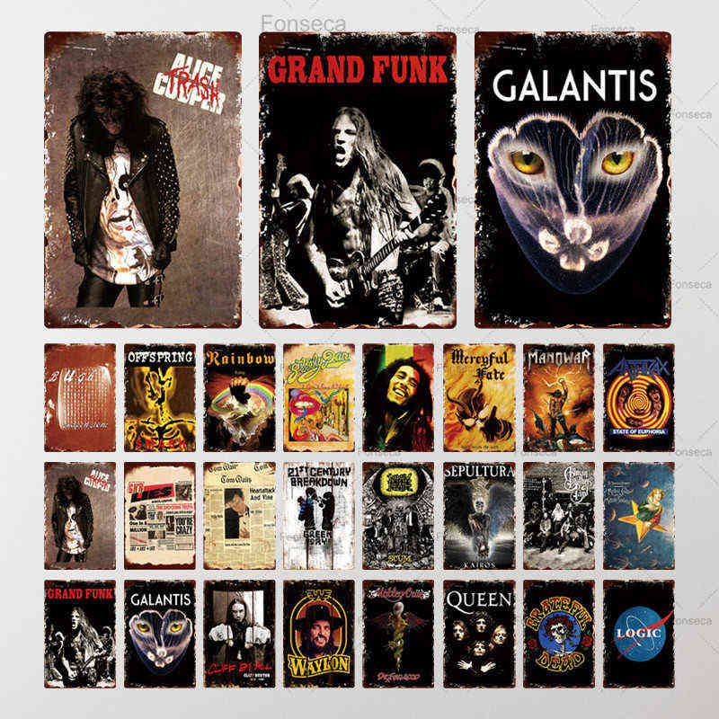 

Metal Painting Rock Band Sign Poster Tin Plaque Vintage Wall Plate Bar Pub Club Decor Retro Home T220829