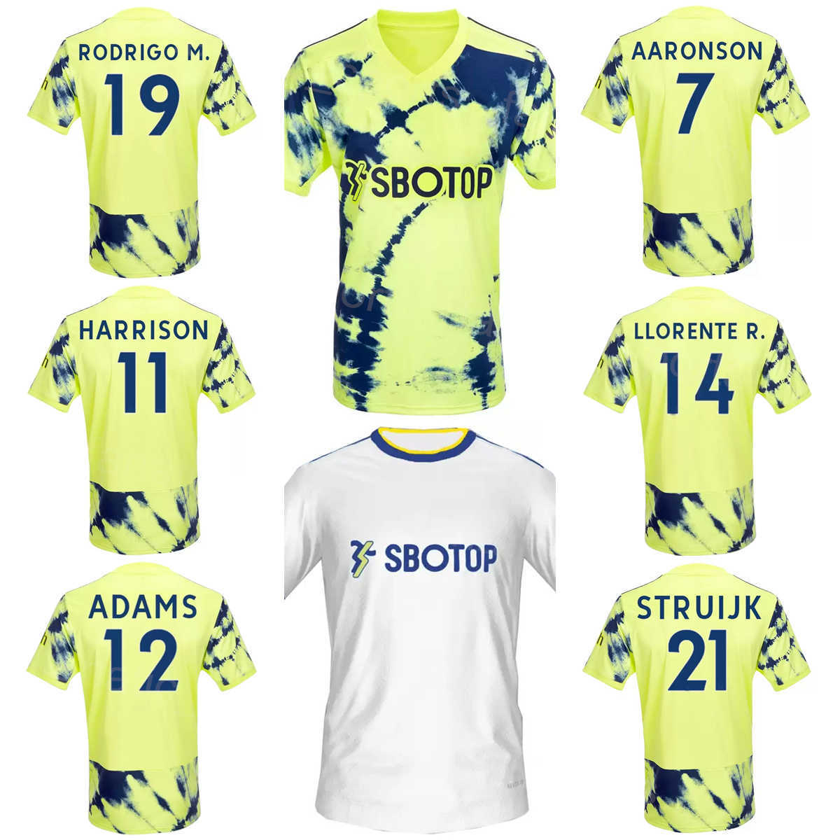 22-23 Leeds Soccer United 23 Luis Sinisterra Jerseys 9 Patrick Bamford 11 Jack Harrison 14 Diego Llorente 7 Brenden Aaronson Football Shirt Kits-image-796591603