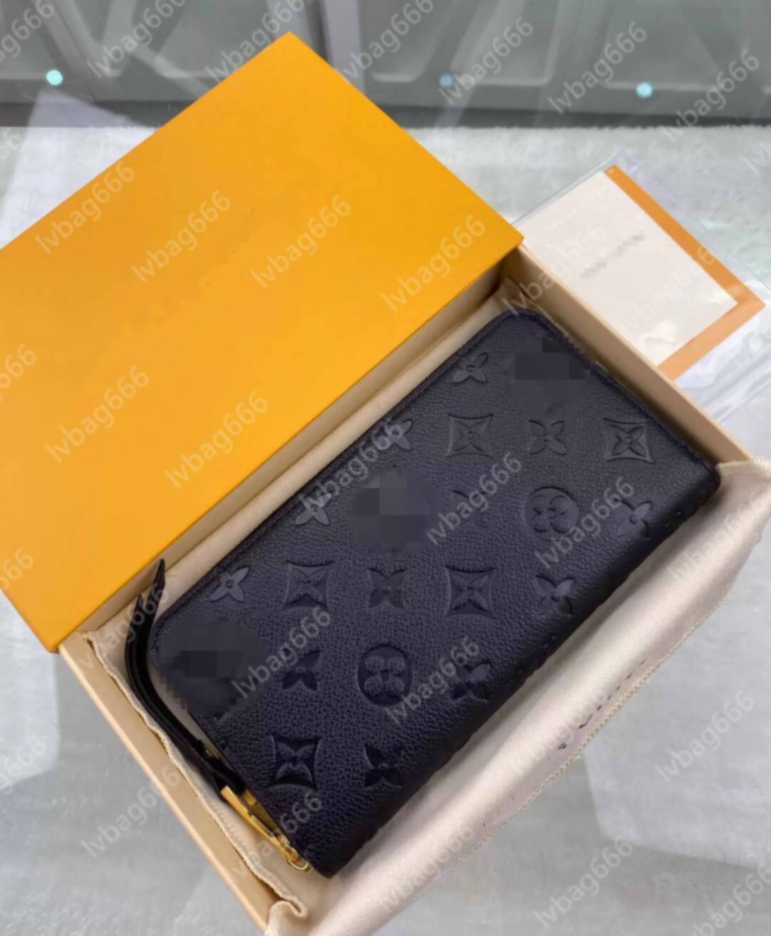 

Designers Leather Single Zipper Long Wallets Evening Bags Coin Purse Embossed Clutch Wallet With Box Serial LVs louiseitys viutonitys, L13 old flower khaki