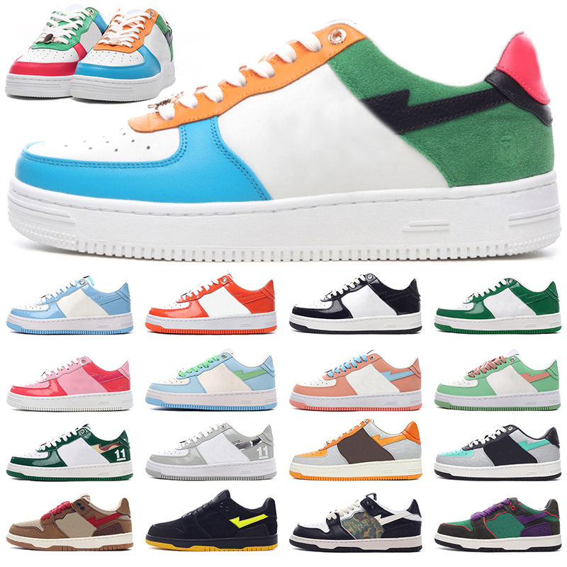 

Bapestas Sta Sk8 Casual Shoes Men Women Bapesta University Blue Camo Stars White Green Red Black Yellow Fashion Mens Sports Sneakers Size 36-45