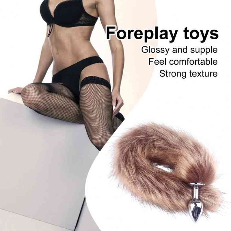 Massager Vibrator Sex Toys Penis Cock Metal Premium Tail Anal Beads Long Lif-image-797471078